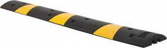 PRO-SAFE - 72" Long x 12" Wide x 2-1/4" High, Speed Bump - Black & Yellow, Rubber - Makers Industrial Supply