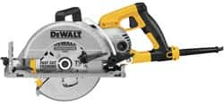 DeWALT - 15 Amps, 7-1/4" Blade Diam, 4,800 RPM, Electric Circular Saw - 120 Volts, 5/8" Arbor Hole, Left Blade - Makers Industrial Supply