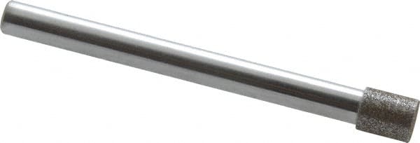 Strauss - 0.315" Head Diam x 3/8" Head Thickness CBN Grinding Pin - 1/4" Shank Diam x 3" Shank Length, Medium Grade, 80 Grit - Makers Industrial Supply