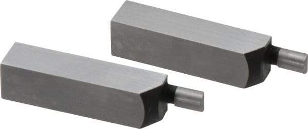 SPI - 1.58 Inch Overall Length, 0.315 Inch Jaw Thickness, 0.1 Inch Radius, Gage Block Cylindrical Jaws - Radius 0.00003 Inch, Pair 0.00004 Inch Accuracy, Sold As Pair, For Use with Rectangular Gage Blocks, 2 Pieces - Makers Industrial Supply