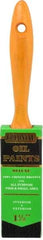 Premier Paint Roller - 1-1/2" Flat Hog Varnish Brush - 2-1/4" Bristle Length, 6-1/2" Wood Handle - Makers Industrial Supply