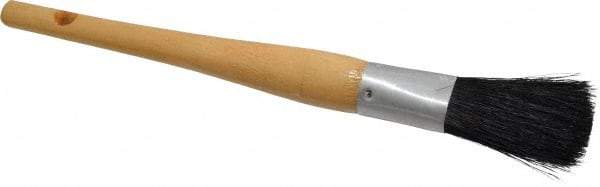 Premier Paint Roller - 3/4" Oval Hog Sash Brush - 2-1/2" Bristle Length, 8" Wood Handle - Makers Industrial Supply