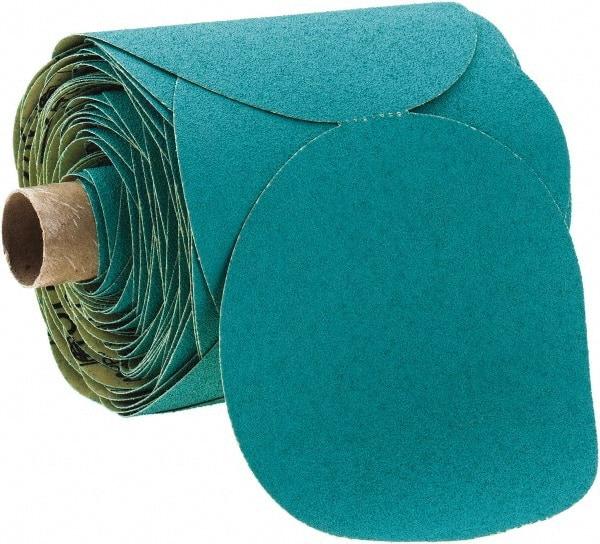 3M - Adhesive PSA Disc - Medium Grade, Green, Cloth Backing, Flexible, Use with Random Orbital Sanders - Makers Industrial Supply