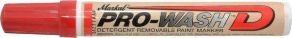 Markal - Red Oil-Based Paint Marker - Fine Tip, Alcohol Base Ink - Makers Industrial Supply