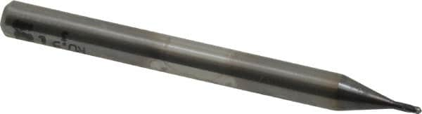 OSG - 1mm Diam, 0.8mm LOC, 2 Flute Solid Carbide Ball End Mill - WXL Finish, Single End, 45mm OAL, 4mm Shank Diam, Spiral Flute - Makers Industrial Supply