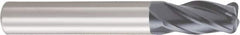 OSG - 1/2", 4 Flute, Single End, Solid Carbide, 0.03" Corner Radius End Mill - 3" OAL, 30° Helix, Right Hand Flute, 1" LOC, Right Hand Cut - Makers Industrial Supply