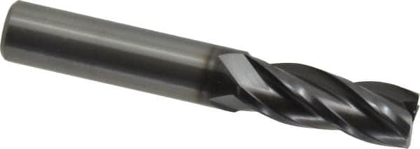 OSG - 3/8", 4 Flute, Single End, Solid Carbide, 0.02" Corner Radius End Mill - 2-1/2" OAL, 30° Helix, Right Hand Flute, 1" LOC, Right Hand Cut - Makers Industrial Supply