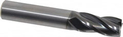 OSG - 1/2", 4 Flute, Single End, Solid Carbide, 0.02" Corner Radius End Mill - 3" OAL, 30° Helix, Right Hand Flute, 1" LOC, Right Hand Cut - Makers Industrial Supply