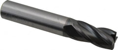 OSG - 1/2", 4 Flute, Single End, Solid Carbide, 0.045" Corner Radius End Mill - 3" OAL, 30° Helix, Right Hand Flute, 1" LOC, Right Hand Cut - Makers Industrial Supply