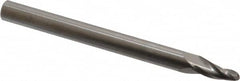 Onsrud - 1/8" Cutting Diam x 1/2" Length of Cut, 2 Flute, Upcut Spiral Router Bit - Uncoated, Right Hand Cut, Solid Carbide, 3" OAL x 1/4" Shank Diam, Ball End Taper - Makers Industrial Supply