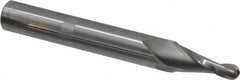 Onsrud - 1/4" Cutting Diam x 1" Length of Cut, 2 Flute, Upcut Spiral Router Bit - Uncoated, Right Hand Cut, Solid Carbide, 4" OAL x 1/2" Shank Diam, Ball End Taper - Makers Industrial Supply