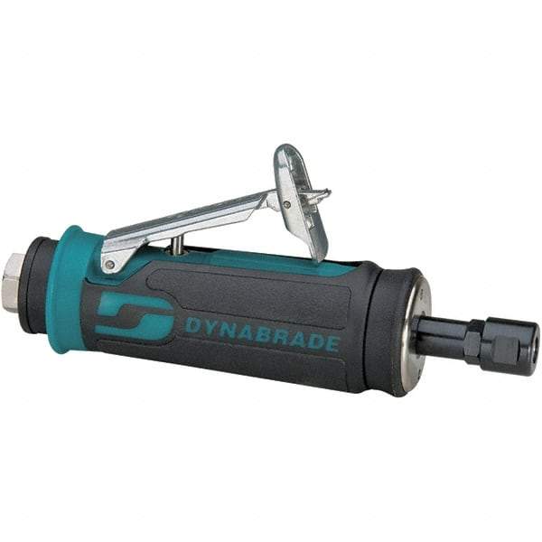 Dynabrade - 1/4" Collet, Straight Handle, Air Angle Die Grinder - 30,000 RPM, Rear Exhaust, 27 CFM, 0.4 hp, 90 psi, 1/4 NPT Inlet - Makers Industrial Supply