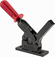 De-Sta-Co - 1,299 Lb Holding Capacity, Horizontal Handle, Manual Hold Down Toggle Clamp - 69° Handle Movement, 90° Bar Opening, Solid Bar, Flanged Base, Oxide Finish, Forged Alloy Steel - Makers Industrial Supply