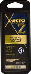 X-ACTO - 100 Piece ZrN-Coated Steel Hobby Blade - Makers Industrial Supply