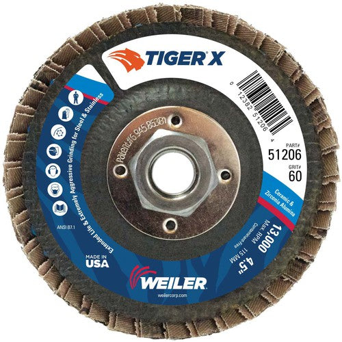 4 1/2 TIGER X FLAP DISC - Makers Industrial Supply