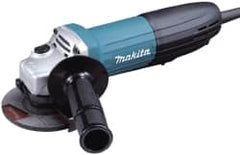 Makita - 4-1/2" Wheel Diam, 11,000 RPM, Corded Angle & Disc Grinder - 5/8-11 Spindle, 120 Volts, 6 Amps - Makers Industrial Supply