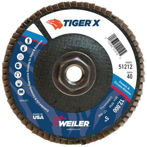 5 × 5/8-11 ARBOR 40X FLAP DISC - Makers Industrial Supply