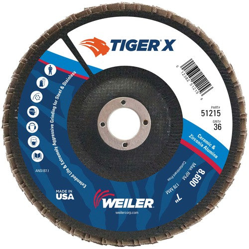 7 × 7/8 ARBOR 36X FLAP DISC - Makers Industrial Supply