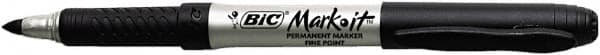 Bic - Black Permanent Marker - Fine Tip, Alcohol Base Ink - Makers Industrial Supply