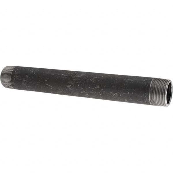 Value Collection - Black Pipe Nipples & Pipe Style: Welded Pipe Size: 1-1/4 (Inch) - Makers Industrial Supply