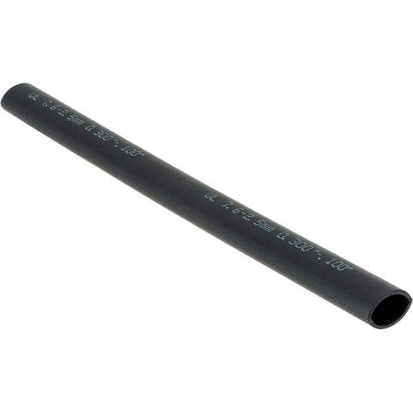 Value Collection - 6" Long Heat Shrink Electrical Tubing - Black - Makers Industrial Supply