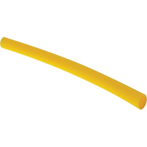 Value Collection - 4" Long Heat Shrink Electrical Tubing - Yellow - Makers Industrial Supply