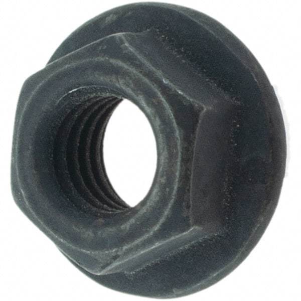 Value Collection - M5x0.08, 11.8mm Flange Diam, 8mm Across Flats, Flange Nut - Grade Grade 9 Steel, Black Finish - Makers Industrial Supply