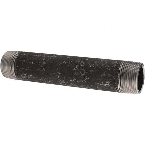 Value Collection - Black Pipe Nipples & Pipe Style: Welded Pipe Size: 1-1/4 (Inch) - Makers Industrial Supply