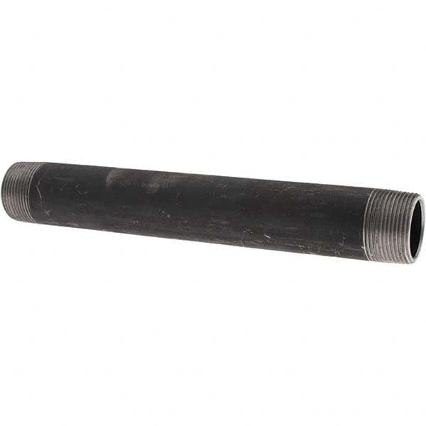 Value Collection - Black Pipe Nipples & Pipe Style: Welded Pipe Size: 1-1/4 (Inch) - Makers Industrial Supply