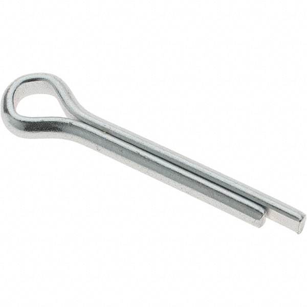 Value Collection - 1/4" Diam x 1-1/2" Long Extended Prong Cotter Pin - Grade 2, Zinc-Plated, Steel - Makers Industrial Supply