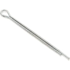 Value Collection - 1/8" Diam x 2" Long Extended Prong Cotter Pin - Grade 2, Zinc-Plated, Steel - Makers Industrial Supply