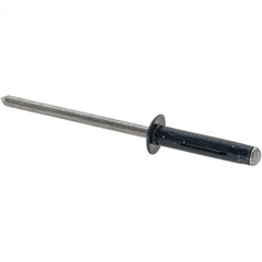 Made in USA - Large Flange Head Aluminum Peel Blind Rivet - Steel Mandrel, 0.039" to 3/8" Grip, 0.313" Head Diam, 0.156" Max Hole Diam, 0.717" Length Under Head, - Makers Industrial Supply