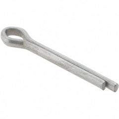 Value Collection - 1/8" Diam x 1" Long Extended Prong Cotter Pin - Grade 2, Zinc-Plated, Steel - Makers Industrial Supply