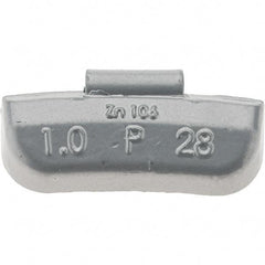 Value Collection - 1 oz P Wheel Weight - Zinc, For Use with Automotive & Light Trucks - Makers Industrial Supply