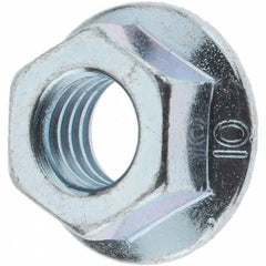 Value Collection - M8x1.25, 17mm Flange Diam, 12mm Across Flats, Serrated Flange Nut - Zinc Finish - Makers Industrial Supply