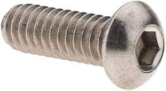 Value Collection - 1/4-20 UNC Hex Socket Drive, Button Screw - Grade 18-8 Stainless Steel, 3/4" Length Under Head - Makers Industrial Supply