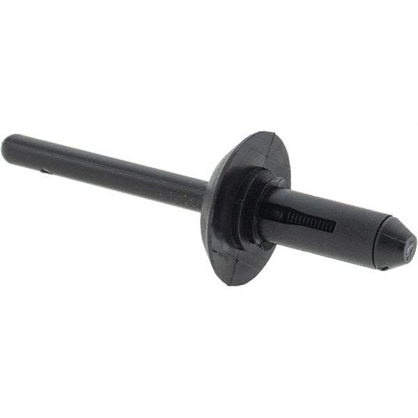 Made in USA - Large Flange Head Nylon Multi Grip Blind Rivet - 18mm Head Diam, - Makers Industrial Supply