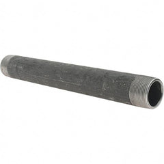 Value Collection - Schedule 80, 1-1/4" Diam x 13" Long Steel Black Pipe Nipple - Threaded - Makers Industrial Supply