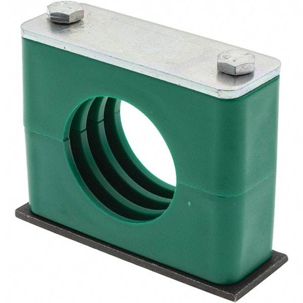 Value Collection - 3.39" Wide x 2.83" High x 1.18" Deep, Polypropylene Single Vibration-Control Clamp - Steel Plate, Mount with Standard - Makers Industrial Supply