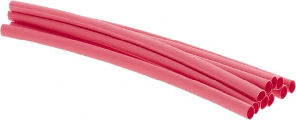 Value Collection - 6" Long Heat Shrink Electrical Tubing - Red - Makers Industrial Supply