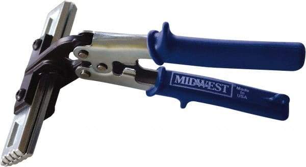 Midwest Snips - 10" OAL Offset Hand Seamer for HVAC - 1" Jaw Width, 2" Jaw Depth - Makers Industrial Supply