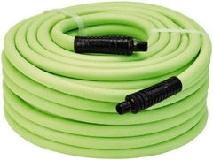 Legacy - 1/2" ID x 0.74" OD 100' Long Multipurpose Air Hose - MNPT x MNPT Ends, 300 Working psi, 140°, 3/8" Fitting, Green - Makers Industrial Supply