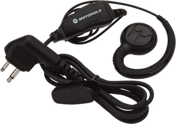 Motorola - Lightweight Swivel, In-Line & Push to Talk Microphone Earpiece with Microphone - Black, Use with Motorola CLS/RM/RDX/DTR/DLR Radios - Makers Industrial Supply