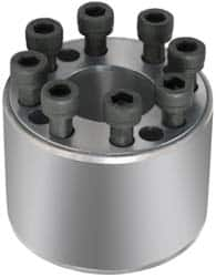 Climax Metal Products - M8 Thread, 1-1/2" Bore Diam, 2.953" OD, Shaft Locking Device - 7 Screws, 32,411 Lb Axial Load, 2.953" OAW, 1.732" Thrust Ring Width - Makers Industrial Supply