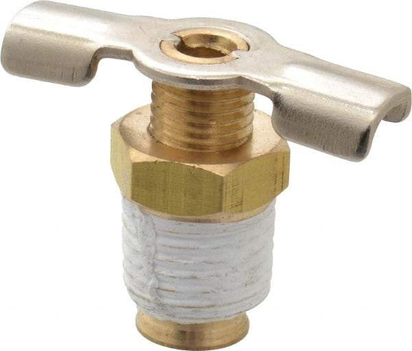 Value Collection - Steel Wing Nut Valve Drain Cock & Shutoff Valve - 1/4 Thread, 200 Max psi - Makers Industrial Supply