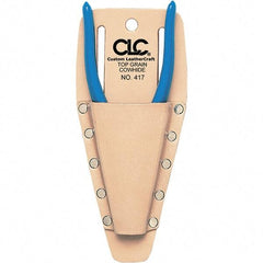 CLC - Pliers Holster with 1 Pocket - Leather, Natural (Color), 3" Wide x 6" High x 1" Deep - Makers Industrial Supply