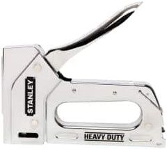 Stanley - Manual Staple Gun - 1/4, 5/16, 3/8, 1/2, 9/16" Staples, Chrome, Chrome Plated Steel - Makers Industrial Supply