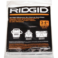 Ridgid - Vacuum Cleaner Filters Vacuum Type: Wet/Dry Vacuum Filter Type: Bag - Makers Industrial Supply