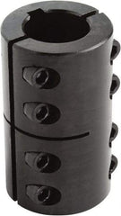 Climax Metal Products - 1-3/8" Inside x 2-1/2" Outside Diam, Two Piece Rigid Coupling with Keyway - 3-5/8" Long x 5/16" Keyway Width x 5/32" Keyway Depth - Makers Industrial Supply