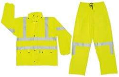 MCR Safety - Size XL, Lime, Rain, Disposable Encapsulated Suit - No Pockets - Makers Industrial Supply